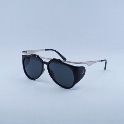 Pre-owned Saint Laurent Slm137 Amelia 001 Gold/black/black 55-14-135 Sunglasses Aut...