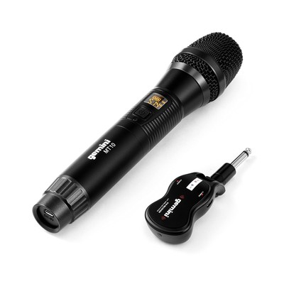 Pro Wireless UHF Handheld Mic w/ Rechargeable Receiver - 1/4'' Jack for PA/Mixer