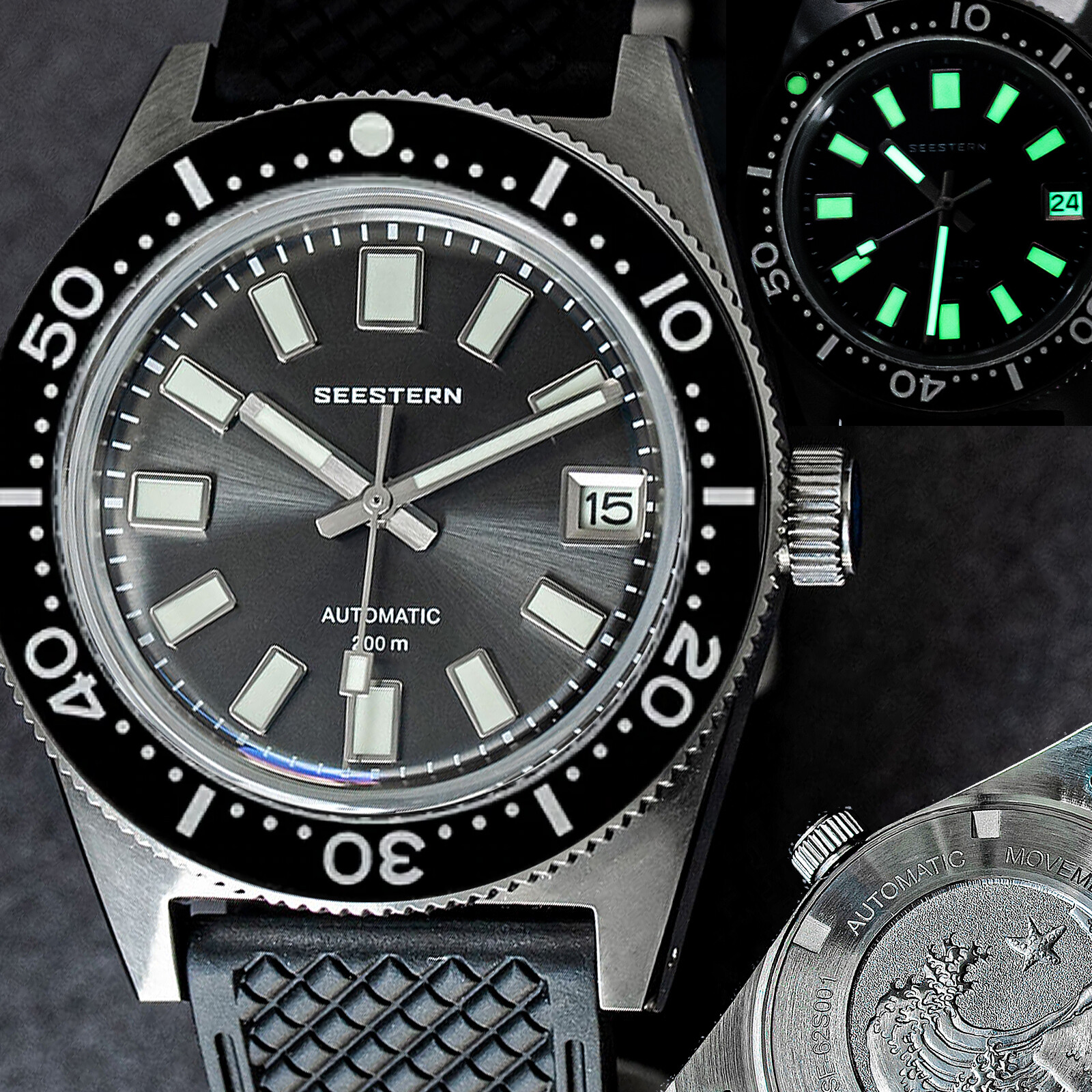 Seestern V3 62MAS 20ATM Genuine Ceramic Bezel 200m DIVER'S Seestern V3 62MAS 20ATM Genuine Ceramic Bezel 200m DIVER'S