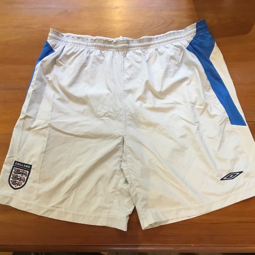 Men's Official Umbro England Footwear Light Grey Shorts Size