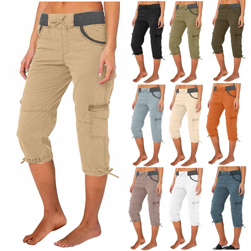 [CERRIC] WAIST STRING CAPRI CARGO PANTS /追跡付 Amazon.com: Cargo Capris for Women with Pockets Casual