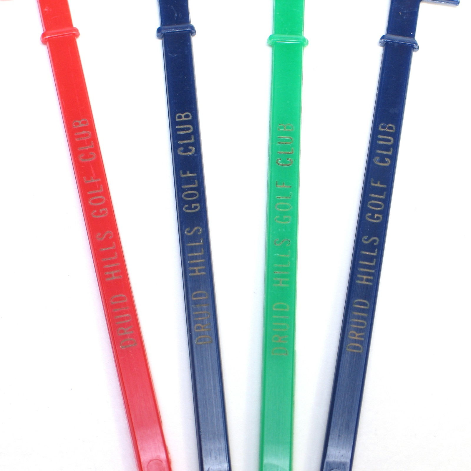 4 Druid Hills Golf Club, Atlanta Georgia figural swizzle sticks mid century GA