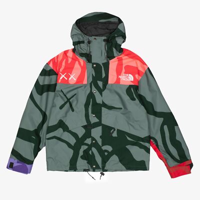 DS New Kaws x The North Face TNF 1986 Mountain Jacket Balsam Green Retro Large L