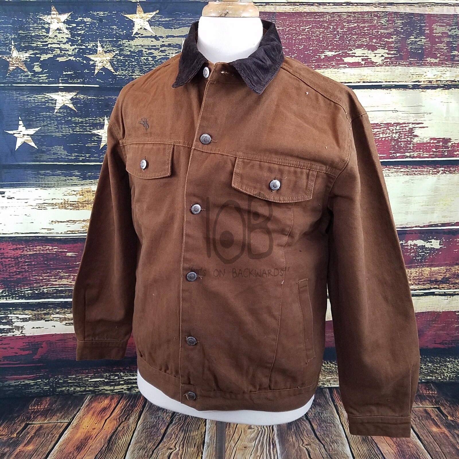 WYOMING TRADERS WYOMING TRADERS HERREN HOCH CHISUM KNOPF VERBORGEN CARRY LEINEN RANCH WEAR JACKE