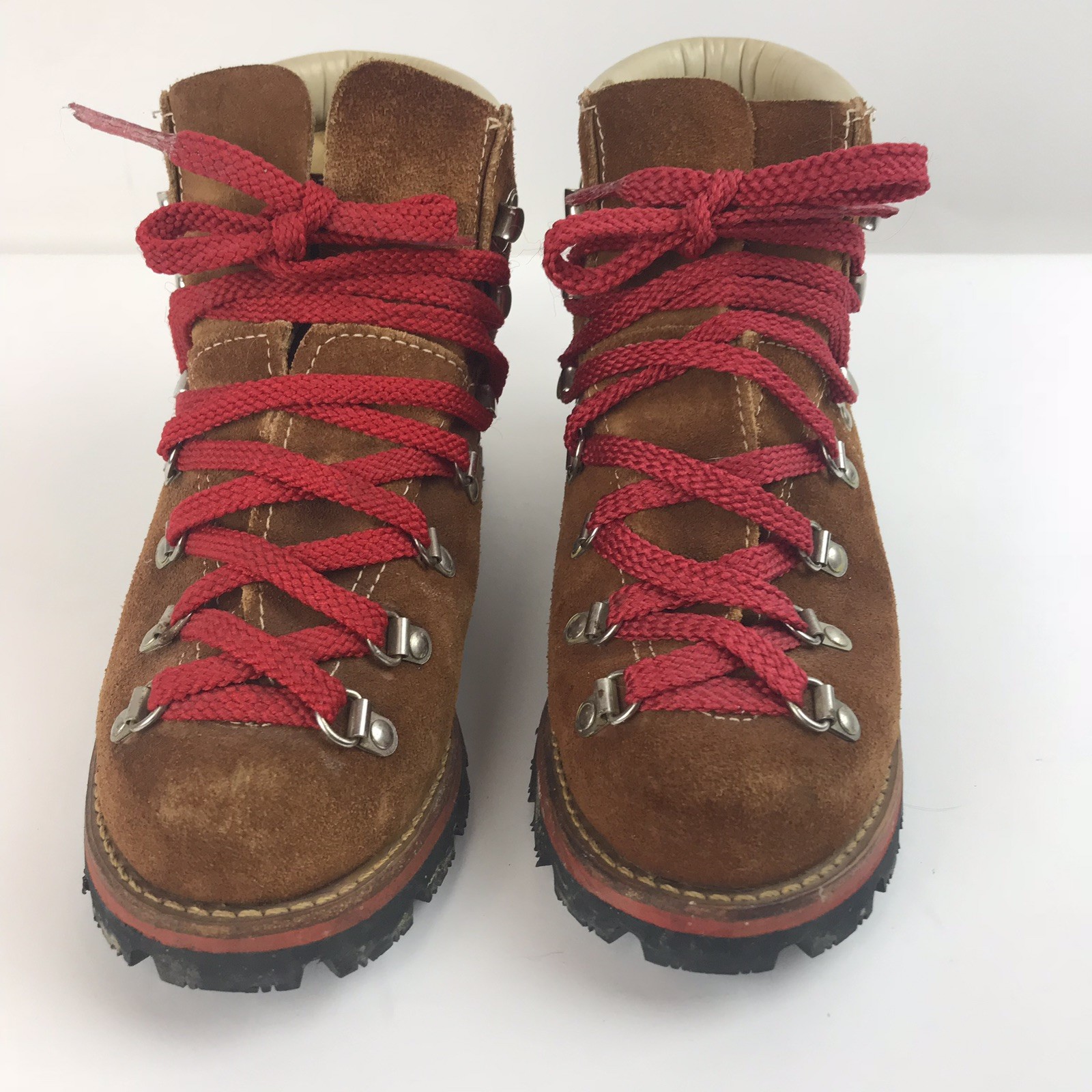 Vtg ROCKY Hiking Boots Trail Mountaineering Suede Leather Womens 8 Brown USA