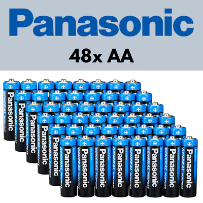 Panasonic AA Batterien R6 Mignon 48 Stück General Purpose Zink Kohle 1,5V