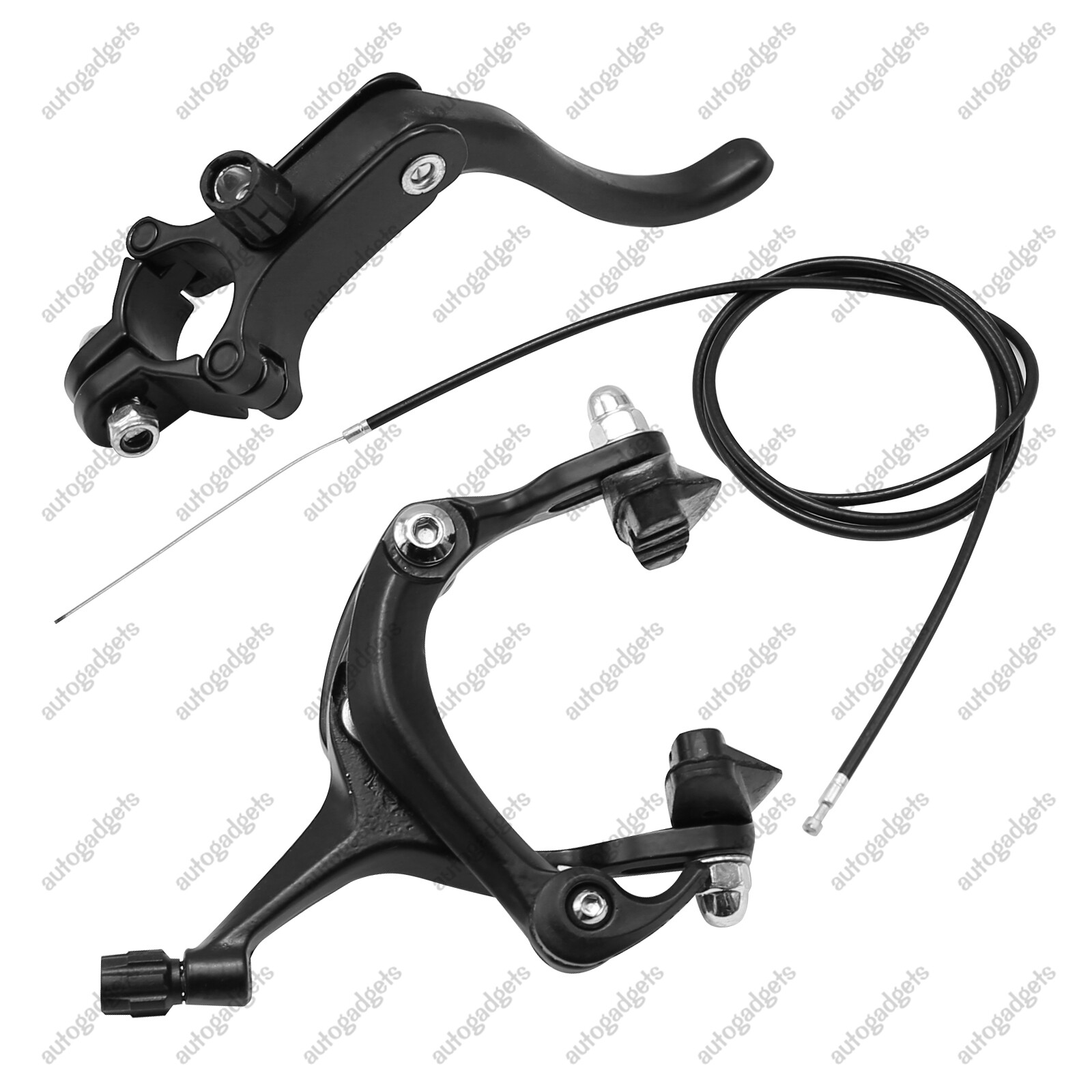 Black Rear Bike Brake Kit Caliper Side Pull Alloy Road Bicyc