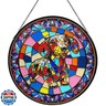 Dog Stained Glass Window Hanging, Suncatcher for Window Hanging, Sun Catchers Indoor Windows Wall Art for Mom Grandma, Gifts for Dog Lovers, Christmas Decor,for Home Garden Office 7.87