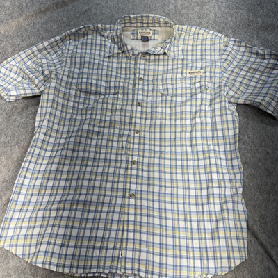 Magellan Sportswear Mens Sz XL Button Up Shirt  Blue Plaid Outdoor