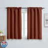 Aiyufeng Terracotta Short Blackout Curtains for Bedroom 54 Inches Long 2 Panels Set, Solid Thermal Insulated, Energy Saving Window Treatment Curtains Blackout Drapes, W40 x L54 Inch, Terracotta
