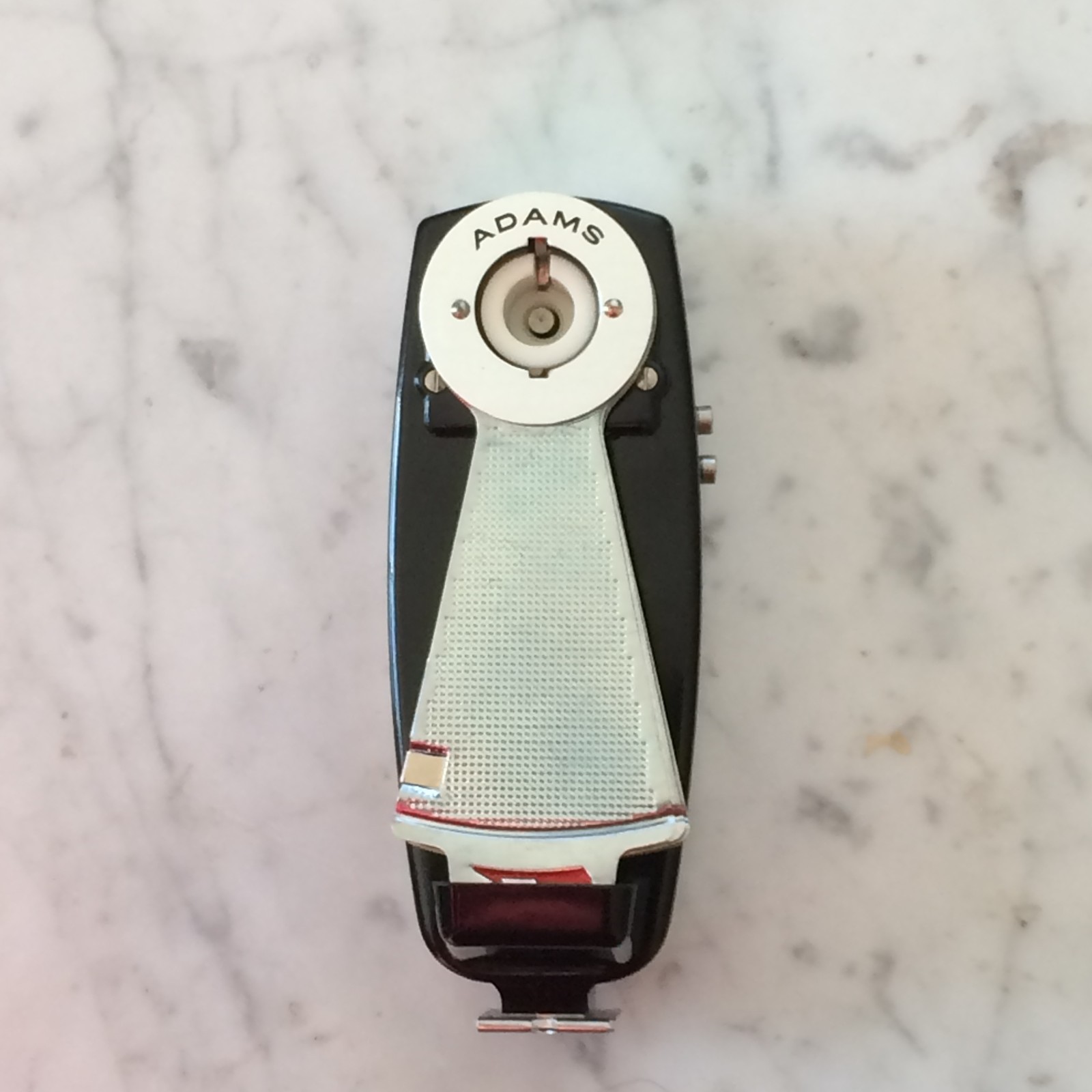 VINTAGE ADAMS FLASH UNIT FOR BAYONET AND M BASE BULBS ~ W/INSTRUCTIONS AND CASE