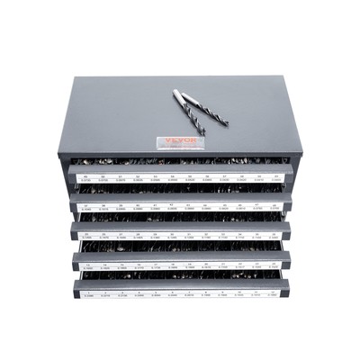 VEVOR Drill Bit Dispenser Organizer Cabinet Five-Drawer for #1 to #60 Stackable