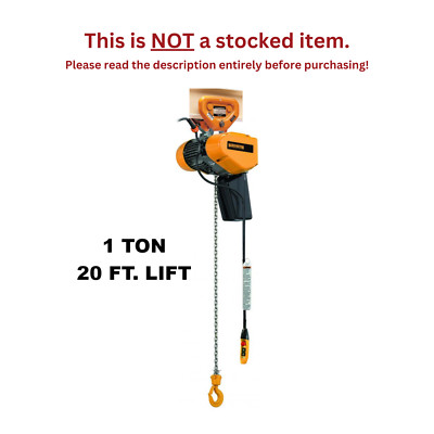 HARRINGTON SEQP ELECTRIC CHAIN HOIST | 2000 LB CAPACITY, 20 FT LIFT