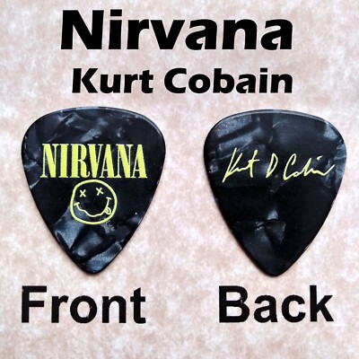 1990s Grunge Rock band double sided signature Novelty guitar pick (Q-L10)