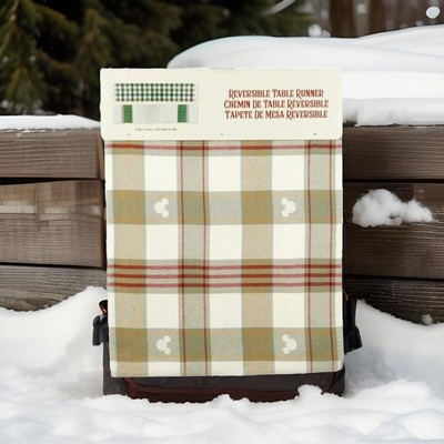 Disney Parks Mickey Mouse Icon Homestead Reversible Table Runner Christmas