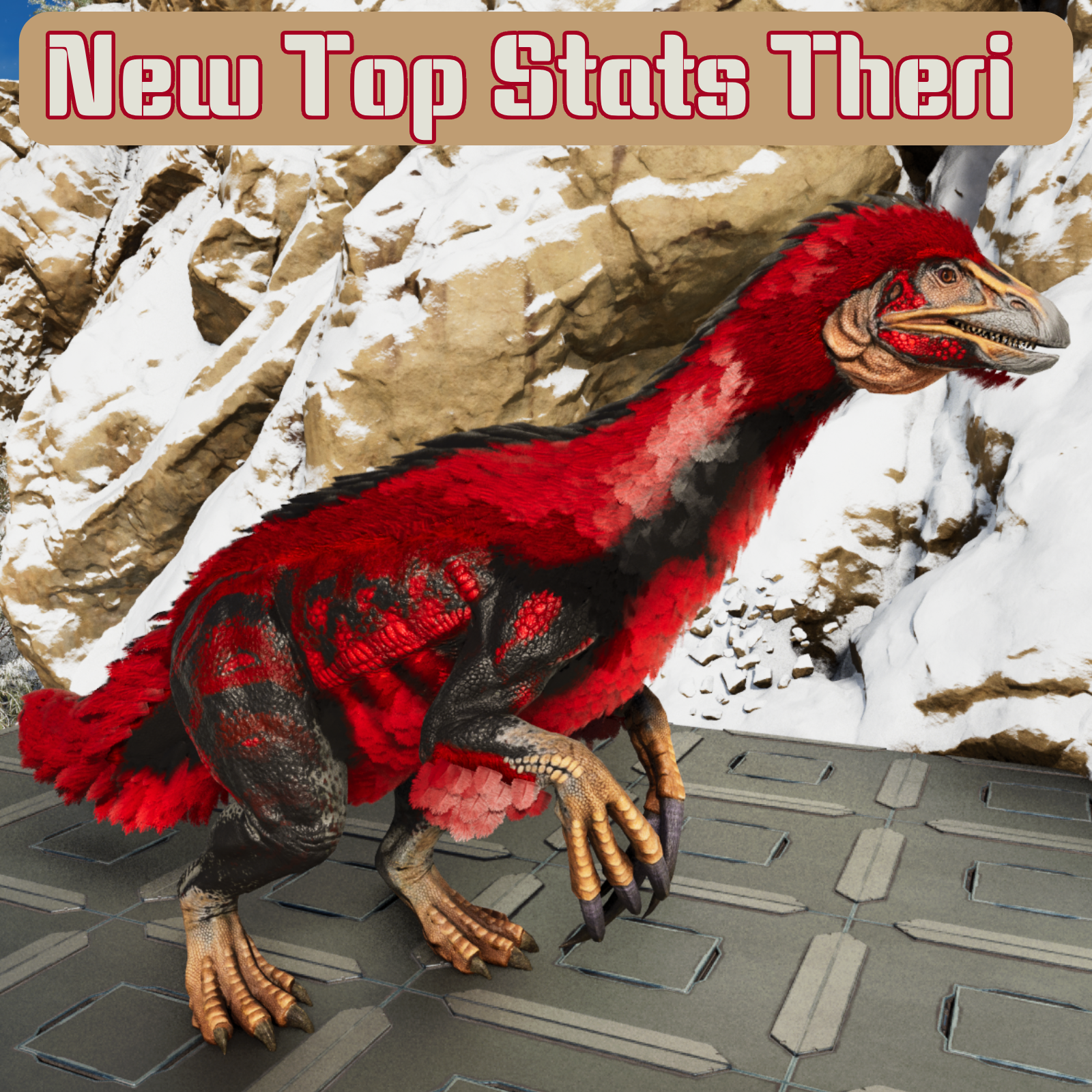 ARK Survival Ascended PvE &ndash; Therizino 1913m Top Stats &ndash; PC/XBOX/PS5 Nuovo