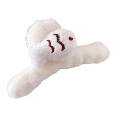 1PCS Women Small Fish Plush Hair Claw Faux Fur Hair Clip Fluffy Shark Clip