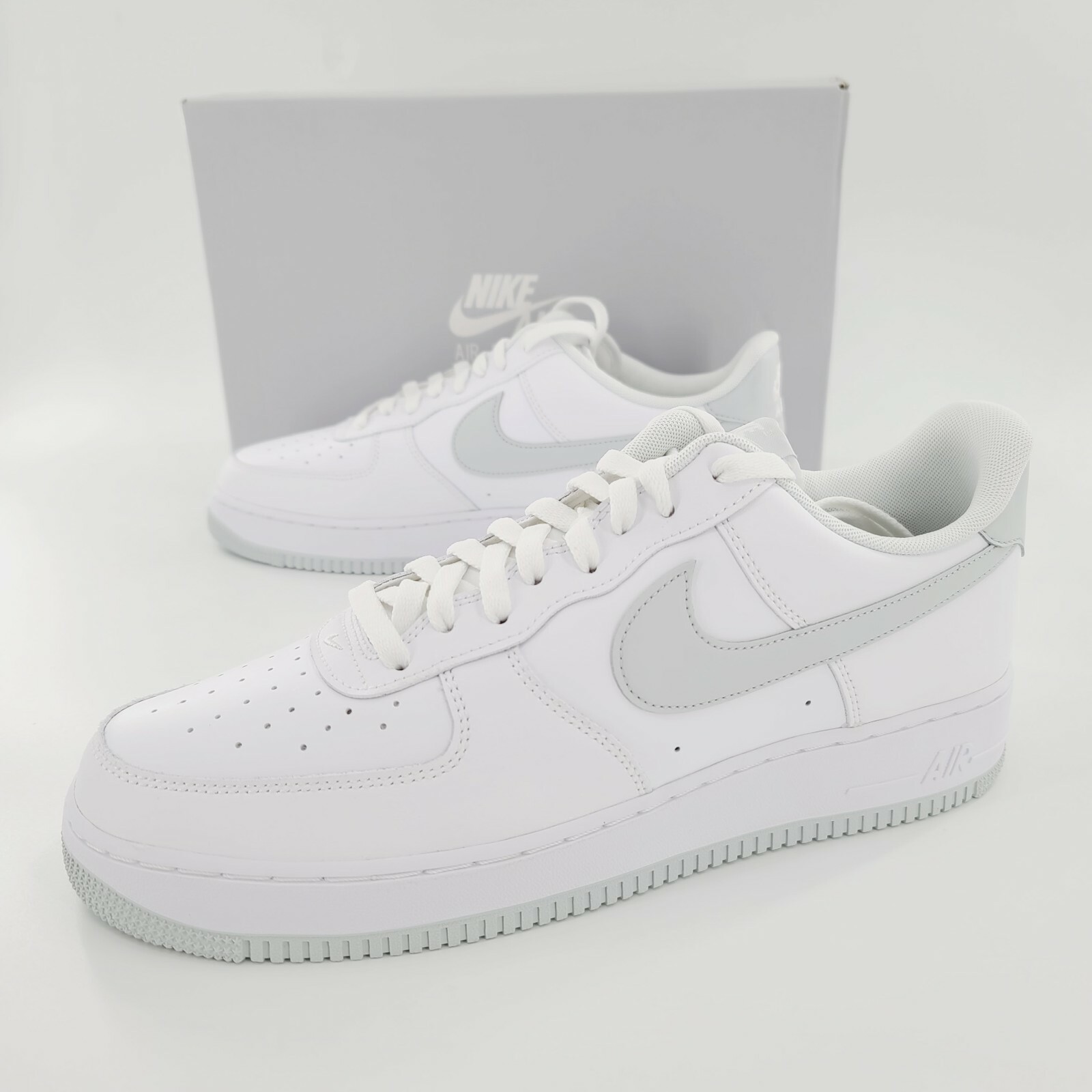 シューズ(男性用) Nike AirForce1White Platinum Four Swoosh Nike Air Force 1 '07 Low Pure Platinum White Men's Shoes DC2911