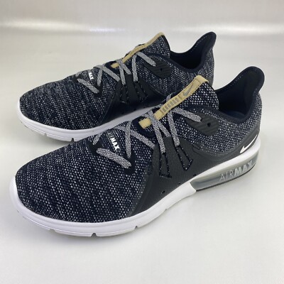 Nike Womens Size 11 Air Max Sequent 3 908993 011 Gry Blk Running Shoes Sneakers eBay