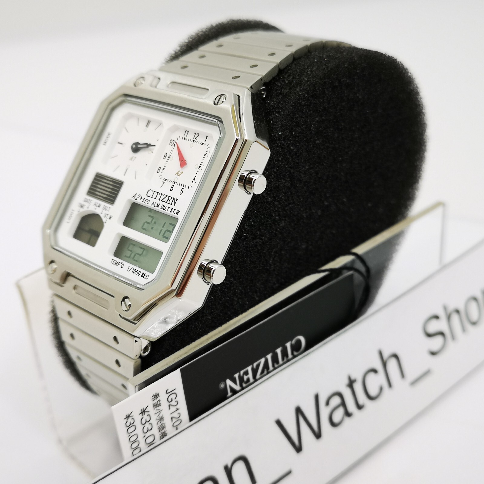 Pre-owned Citizen Collection Record Label Thermo Sensor Jg2120-65a Unisex Watch In Box