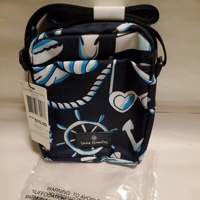 Vera Bradley Shore Enough Lighten Up RFID Mini Hipster Crossbody - beach-NWT