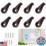 Qjaiune 20 Pack Glass Window Clips Brown Retainer Clips, Glass Door Holder Cabinet Panel Bracket Screen Fixing Clips, Glass Door Retainer Kit Mirror Hanging Hardware for Vanity Mirror Window Screen