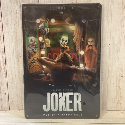 Metal Sign Joaquin Phoenix  Faces Of Joker Dc Comics
