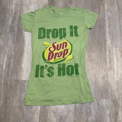 Womens Vintage TNT *Drop It Sun Drop It's Hot* Green Short Sleeve Fitted Tee M