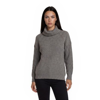 Free People Chunky Sweater Women's Size Small Grey Confetti Cowl Neck