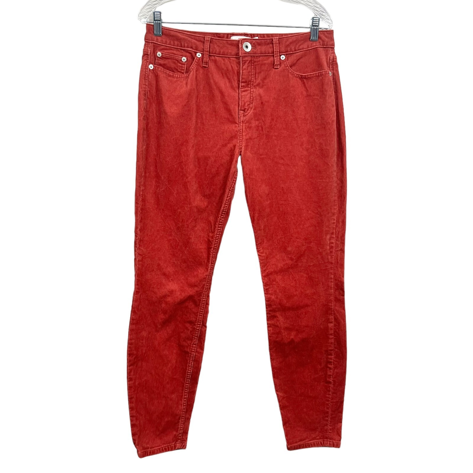 Vineyard Vines Womens Corduroy High Rise Skinny Stretch 5 Pocket Rust Size 30*