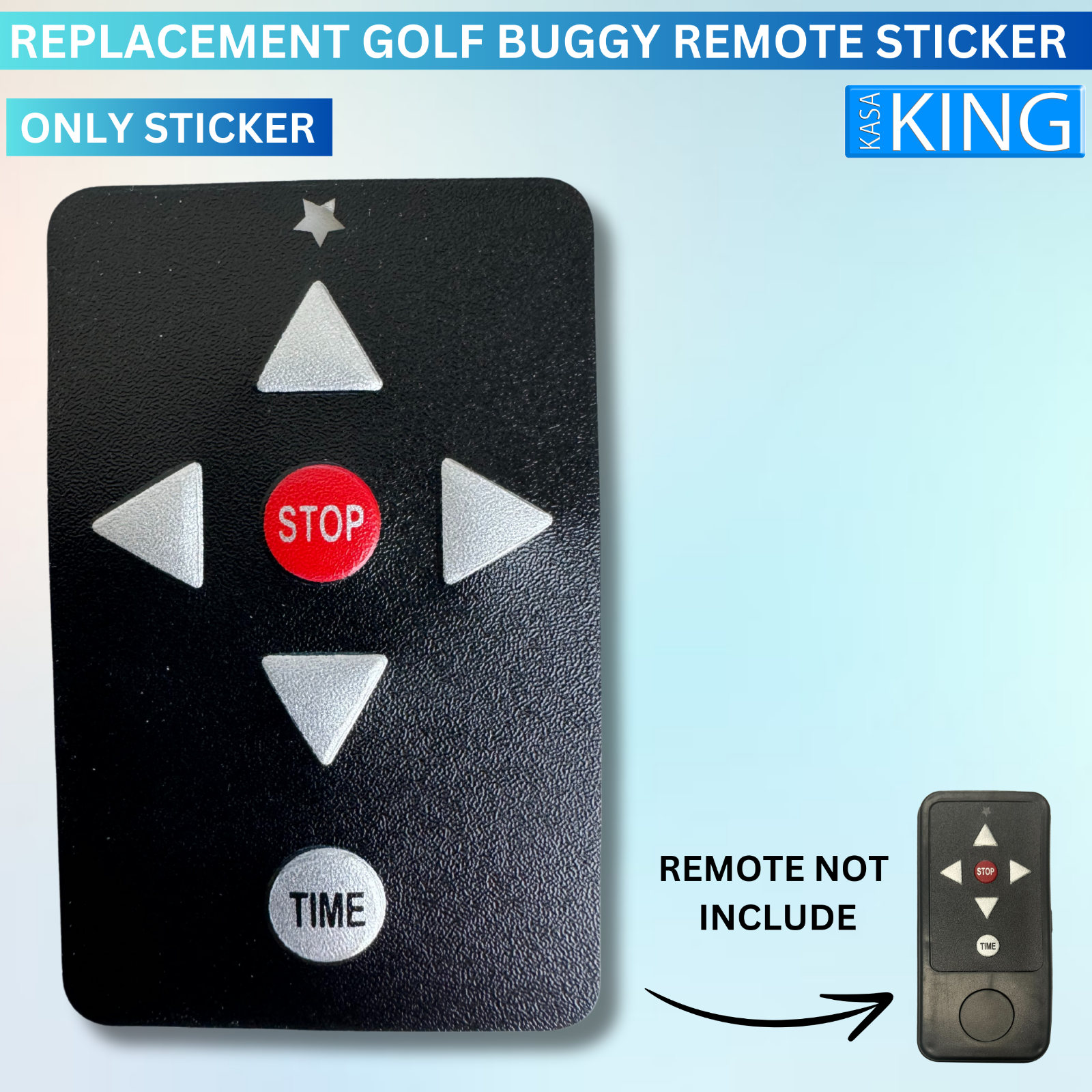 Golf buggy remote sticker