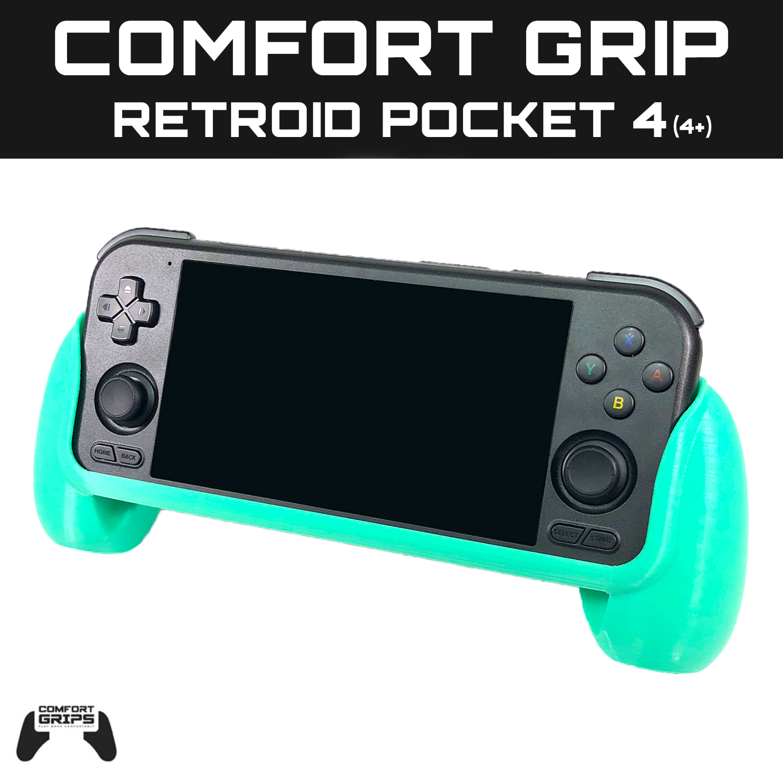 Retroid Pocket 4/4+ Comfort Grip Case 2-in-1 Screen Protector - 3D Printed