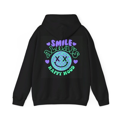 Damen Hoodie Schwarz mit Kapuze - Smile