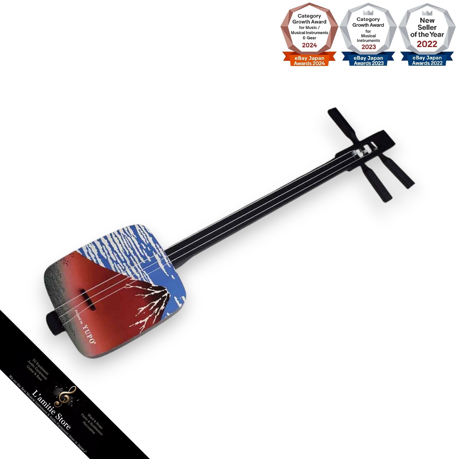 Sangenshi Kikuoka Shamisen Kojami Sansen Red Fuji Sangen Sangenshi Kikuoka Shamisen Kojami Sansen Red Fuji Sangen
