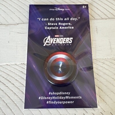 New Shop Disney Captain America Avengers Endgame Button 1.5'' Marvel Shield