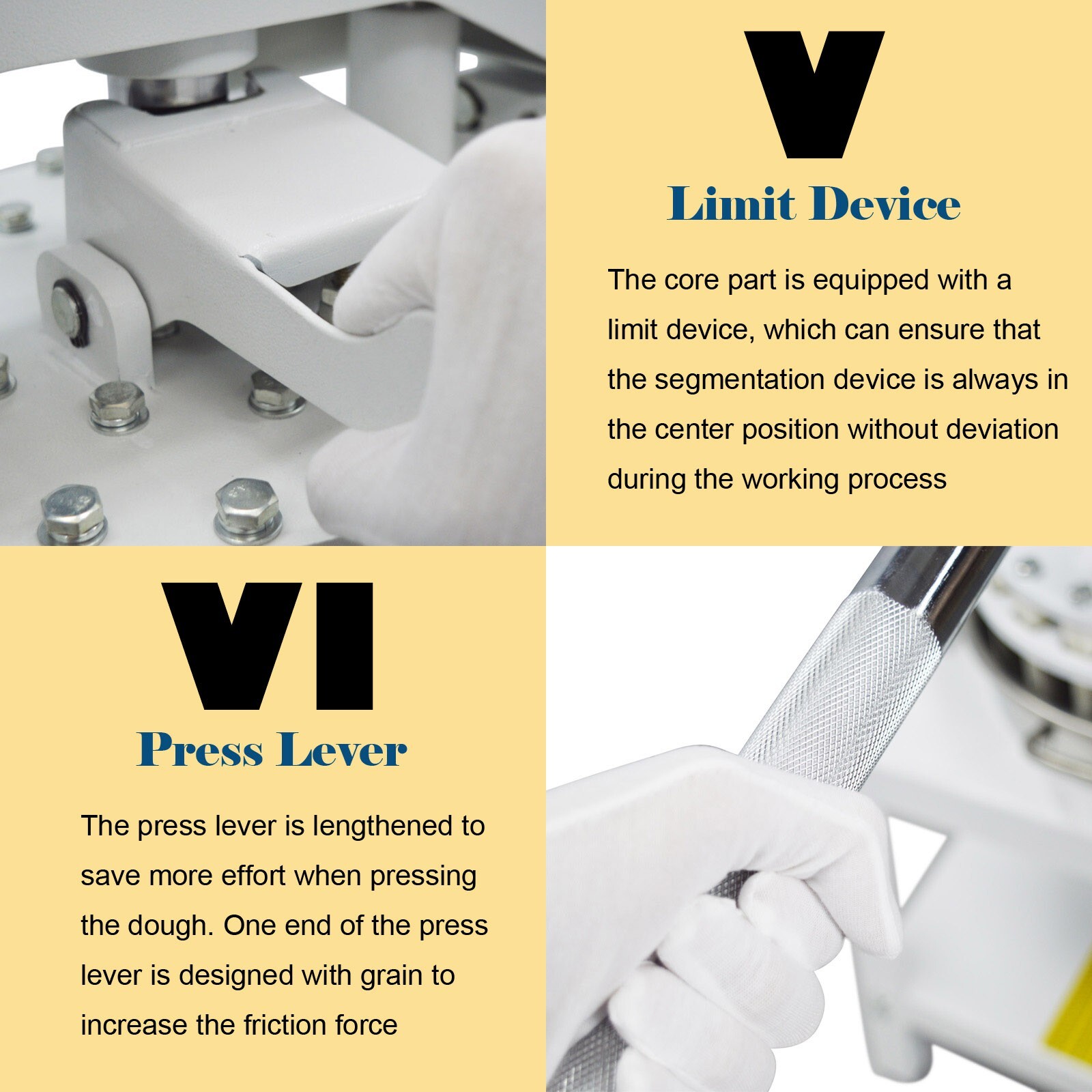 18 Pcs  Manual Dough Divider Press Cutter Roller Divider Dough Ration Machine