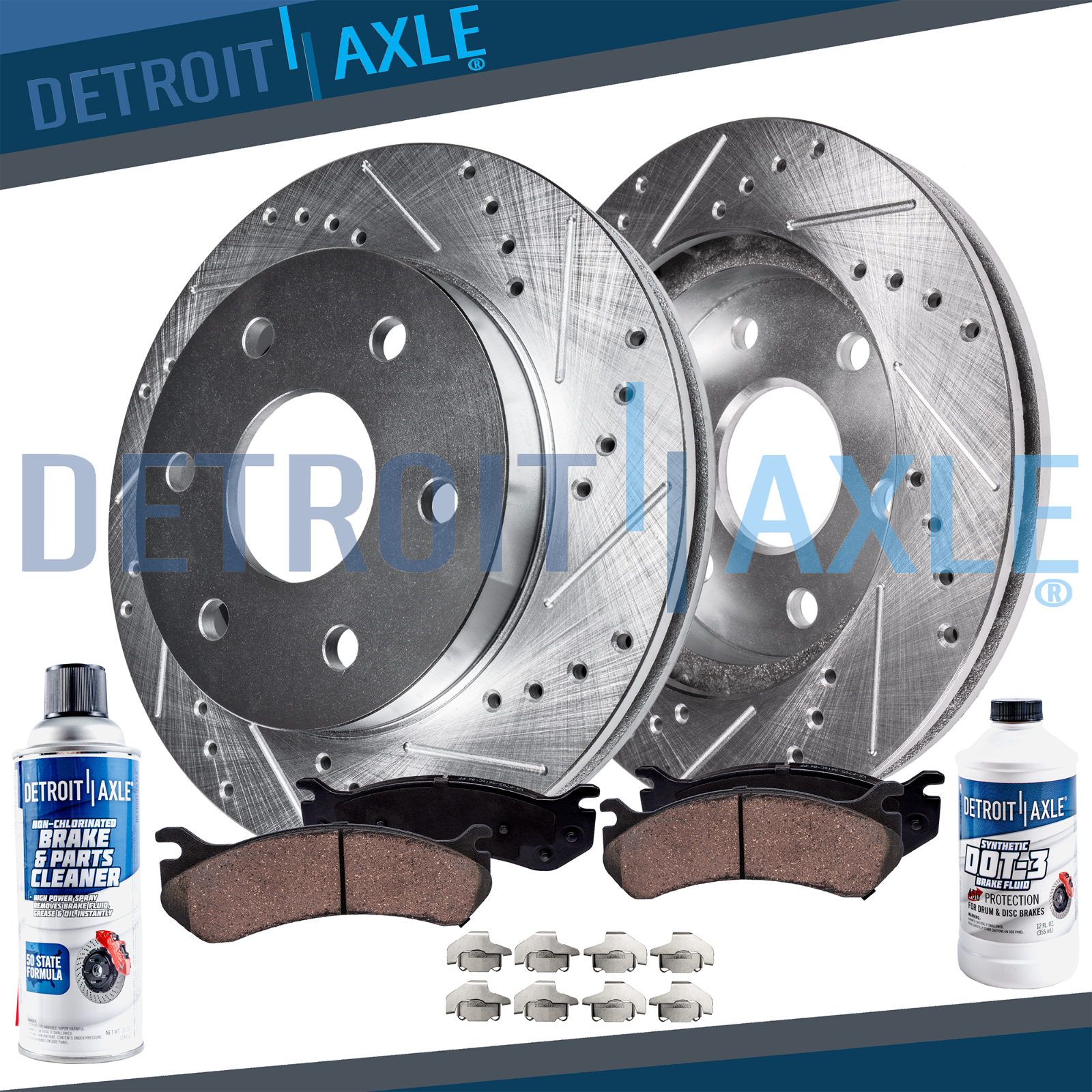 355mm Front Drilled Brake Rotors + Ceramic Pads for 2006-2010 Cadillac STS-V