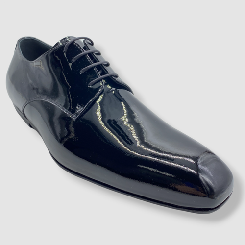 DRIES VAN NOTEN $735 DRIES VAN NOTEN MEN BLACK PATENT LEATHER OXFORD LACE UP SHOE SZ EU 43/US 10
