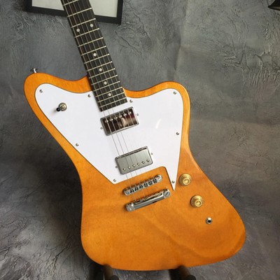 Hot Sale Natural Yellow FIRE Electric Guitar White Pickguard Chrome Hardware