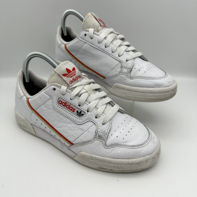 Adidas Originals Womens White Red Gold Continental 80 Sneakers