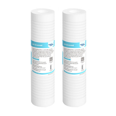 1-25 Pack 0.5/1/5 Micron 10x2.5'' Grooved Sediment Water Filter For GE GXWH04F RO