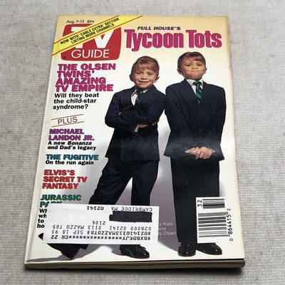 Vintage 1993 August 17-13 TV Guide - Full House's Tycoon Tots Mary Kate & Ashley