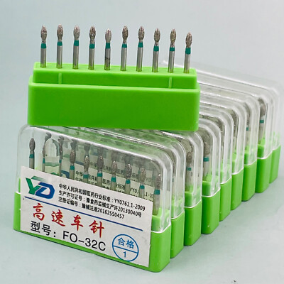 Dental Diamond Flame Ogival End burs FG1.6mm FOR High Speed Handpiece FO-32C
