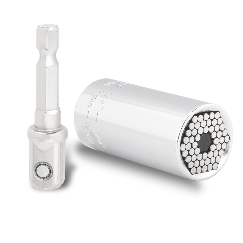 Universal Socket with Power Drill Adaptor, Fits 1/4-3/4 Inch
