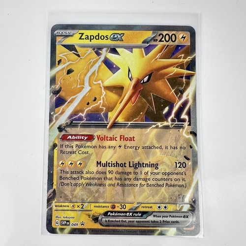 Zapdos ex SVP049 S&V Black Star Promos Extended Art Holo Pokemon
