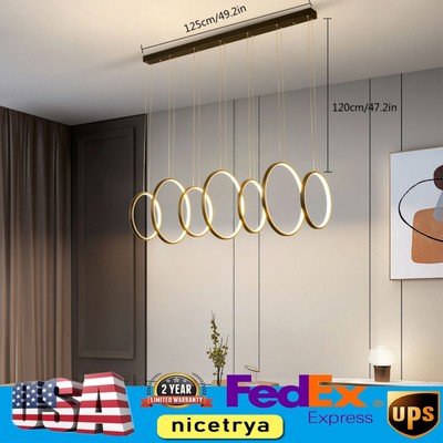LED Pendant Lamp Geometry Kitchen Island Lighting Chandelier Ceiling Light 
