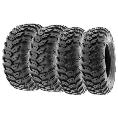SunF 27x9R12 27x11R12 Hardpack & Pavement ATV UTV Tire 6 PR A043 - Bundle set