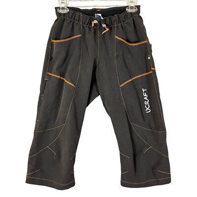 Ucraft Climbing Pants Mens Medium Black Crop Knickers Xlite Lightweight Rock