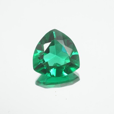 Emerald Trillion Cut 10x10 mm - 2.45 Cts Sparkling Loose Gemstone