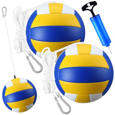 2 Pcs Tether Balls and Rope Set Tetherball with Ball Pump for Teen Adults Bac...